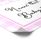 Kürbisbogenbogenbrücke Babydusche Name dieses Baby Poster (Ecke)