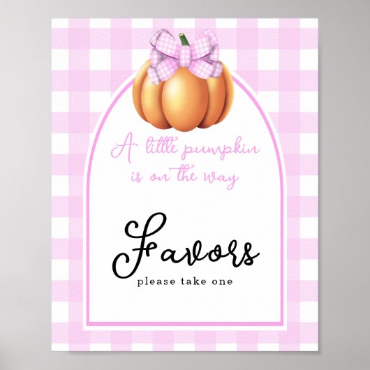 Kürbisbogenbrücke Babydusche Favoriten Poster (Vorne)