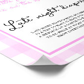 Kürbisbogenbrücke Babydusche Späte Nacht Windeln Poster (Ecke)