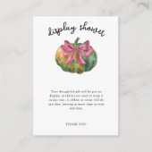 Kürbisbogenbrunnendusche - Display-Dusche Begleitkarte (Vorderseite)