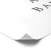 Kürbisbogenbrust Babydusche Party Poster (Ecke)