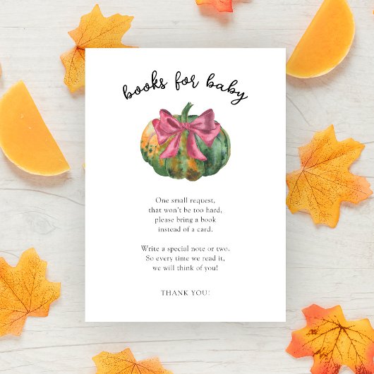 Kürbisbogenbücher für Säuglinge Begleitkarte