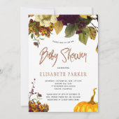 Kürbisboho Fall geschlechtsneutrale Babydusche Einladung (Vorderseite)