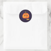 Kürbisboo! Runder Aufkleber (Tasche)