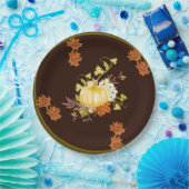 Kürbisbraun Pappteller (Party)