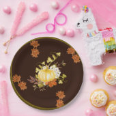 Kürbisbraun Pappteller (Party)