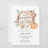 Kürbisbrennen Kürbisdusche Einladung (Vorderseite)