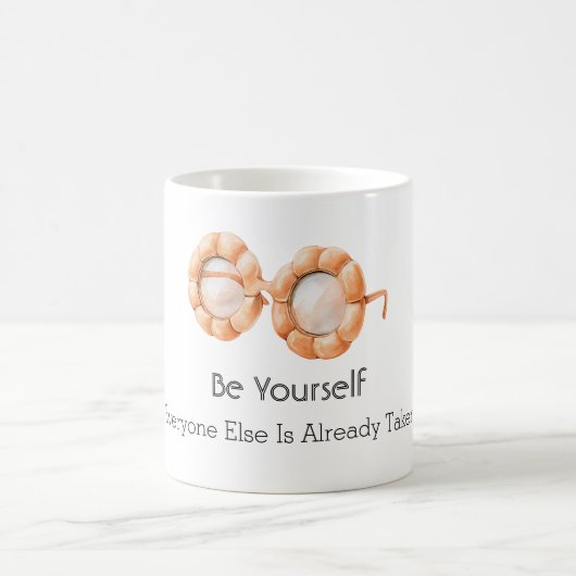 Kürbisbrille Sei du selbst Kaffeetasse (Mittel)