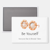Kürbisbrille Sei du selbst Magnet (Vorderseite/Rückseite)