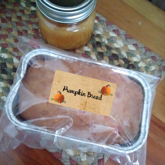 Kürbisbrot-Etikett für kundenspezifische Produkte