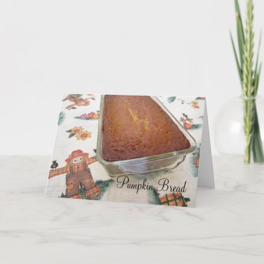 Kürbisbrot Urlaub Frische Backwaren Rezept Feiertagskarte (Vorderseite)