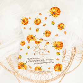 Kürbisbücher für Babydusche Begleitkarte