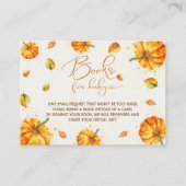 Kürbisbücher für Babydusche Begleitkarte (Vorderseite)