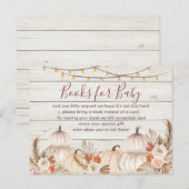 Kürbisbücher für Weißholz - Einladung für Säugling (Vorne/Hinten)