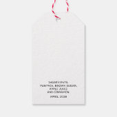 Kürbisbutter-Geschenktafel mit Vintagem Kürbis Geschenkanhänger (Rückseite)