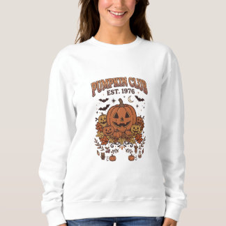 Kürbisclub Est. 1976 Vintage Halloween-Kürbis Sweatshirt