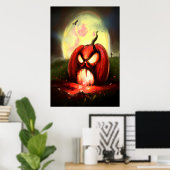 Kürbiscreme aus Horror | AI Art Poster (Heimbüro)