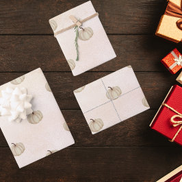 Kürbiscreme-Rose Geschenkpapier Set