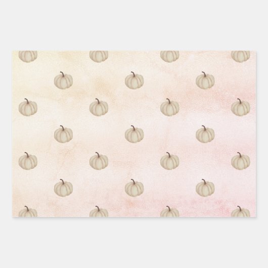 Kürbiscreme-Rose Geschenkpapier Set (Vorderseite 2)