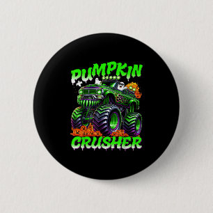 Kürbiscrusher-Monstertruck-Geister Halloween Für Button