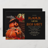 Kürbisdekor-Party Einladung (Vorne/Hinten)