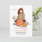 Kürbisdekor-Party Einladungen (Stehend Vorderseite)