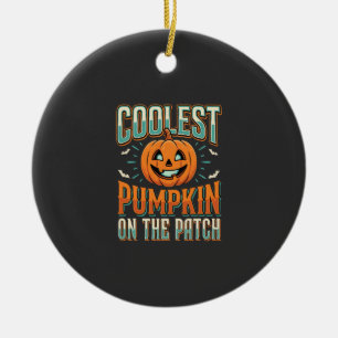 Kürbisdesign auf dem Kürbisfeld Halloween Design_1 Keramik Ornament