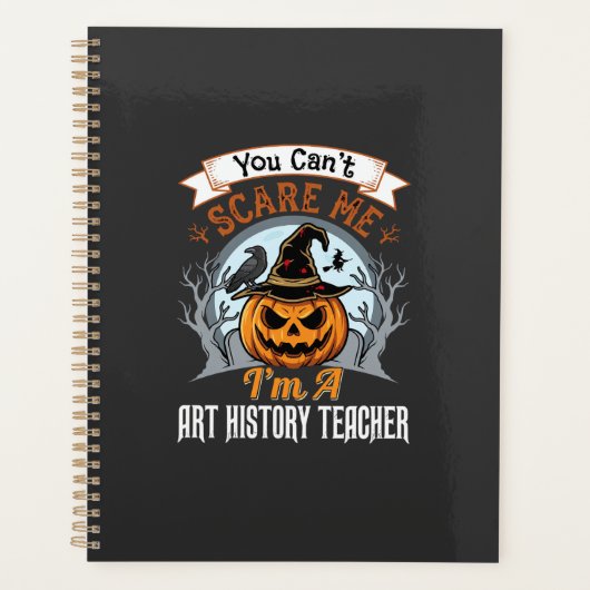 Kürbisdesign für Halloween-Kunstgeschichte-Lehrer Planer (Vorderseite)