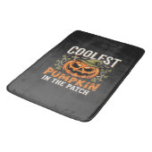 Kürbisdesign Halloween Patch Badematte (Schrägansicht)