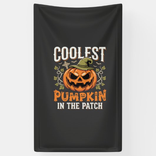 Kürbisdesign Halloween Patch Banner (Vertikal)