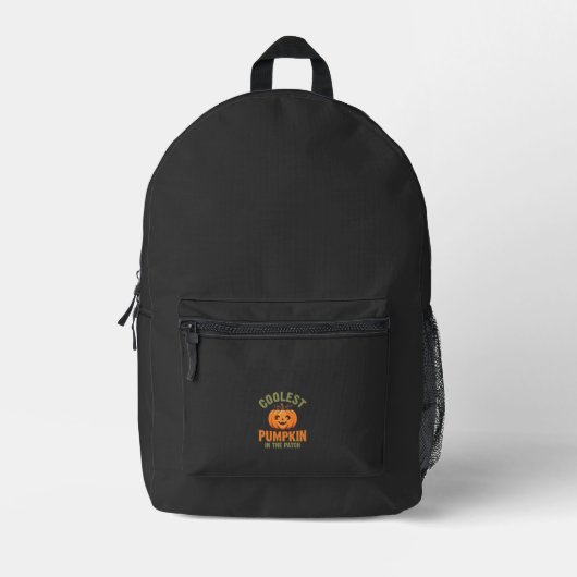 Kürbisdesign Halloween Patch Bedruckter Rucksack (Vorderseite)