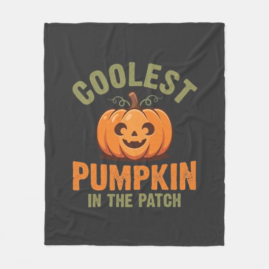 Kürbisdesign Halloween Patch Fleecedecke (Vorderseite)
