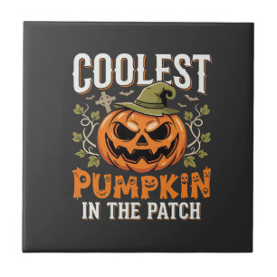 Kürbisdesign Halloween Patch Fliese