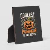 Kürbisdesign Halloween Patch Fotoplatte (Vorderseite)