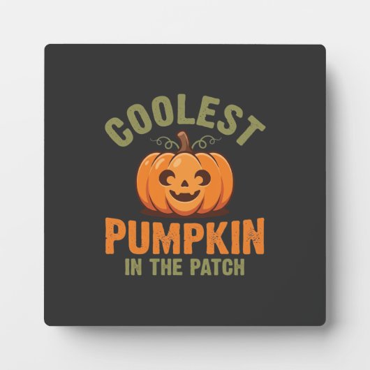 Kürbisdesign Halloween Patch Fotoplatte (Vorderseite)