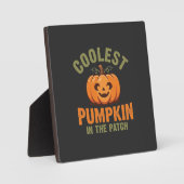 Kürbisdesign Halloween Patch Fotoplatte (Vorderseite)