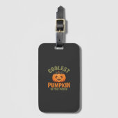 Kürbisdesign Halloween Patch Gepäckanhänger (Vorderseite Vertikal)