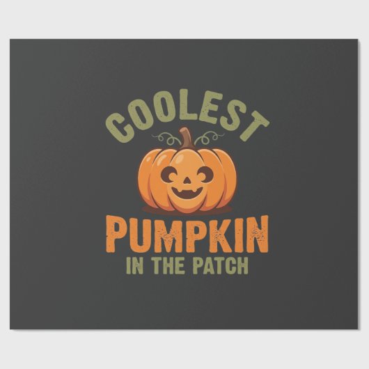 Kürbisdesign Halloween Patch Geschenkpapier (Flach)