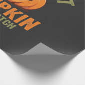 Kürbisdesign Halloween Patch Geschenkpapier (Ecke)