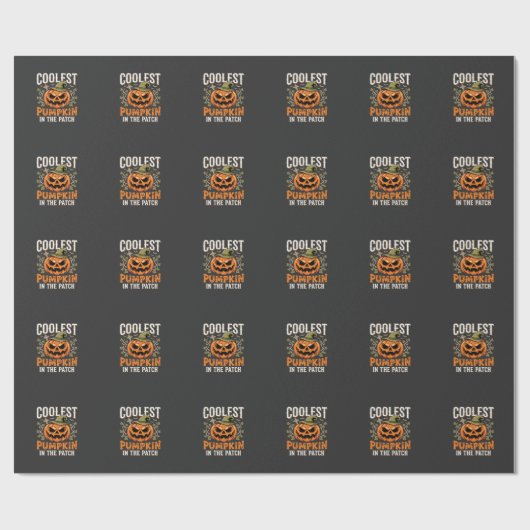 Kürbisdesign Halloween Patch Geschenkpapier (Flach)