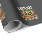 Kürbisdesign Halloween Patch Geschenkpapier (Rolleneckpunkt)