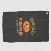 Kürbisdesign Halloween Patch Golfhandtuch (Horizontal)