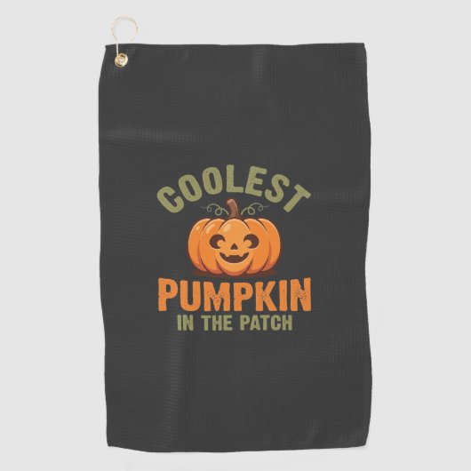 Kürbisdesign Halloween Patch Golfhandtuch (Vorderseite)