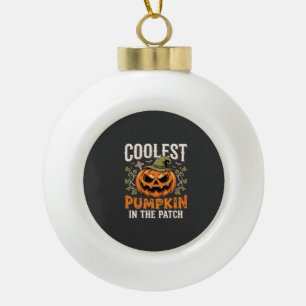 Kürbisdesign Halloween Patch Keramik Kugel-Ornament