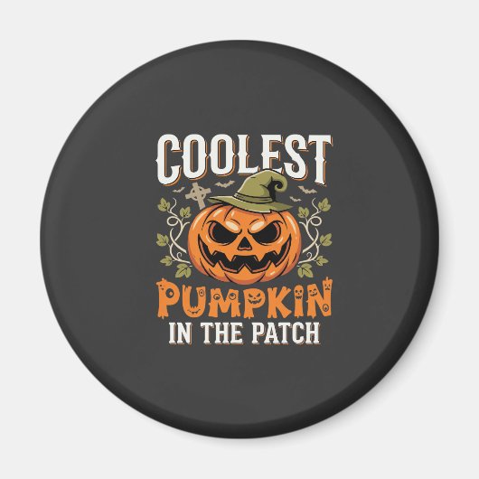 Kürbisdesign Halloween Patch Magnet (Vorne)