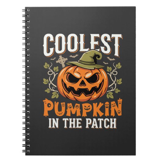 Kürbisdesign Halloween Patch Notizblock (Vorderseite)