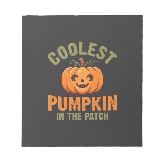 Kürbisdesign Halloween Patch Notizblock (Vorderseite)