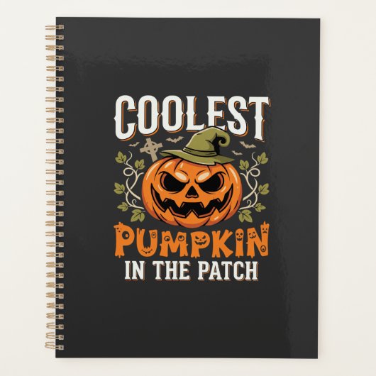 Kürbisdesign Halloween Patch Planer (Vorderseite)