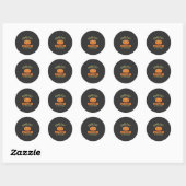 Kürbisdesign Halloween Patch Runder Aufkleber (Blatt)