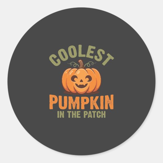 Kürbisdesign Halloween Patch Runder Aufkleber (Vorderseite)